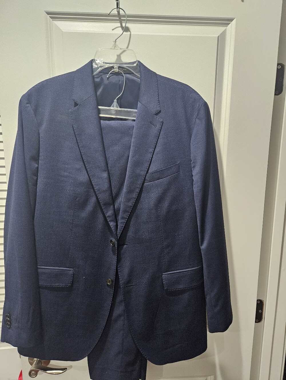 Banana Republic Deep Blue Men's Two-Button Italian Suit Jacket And Pants